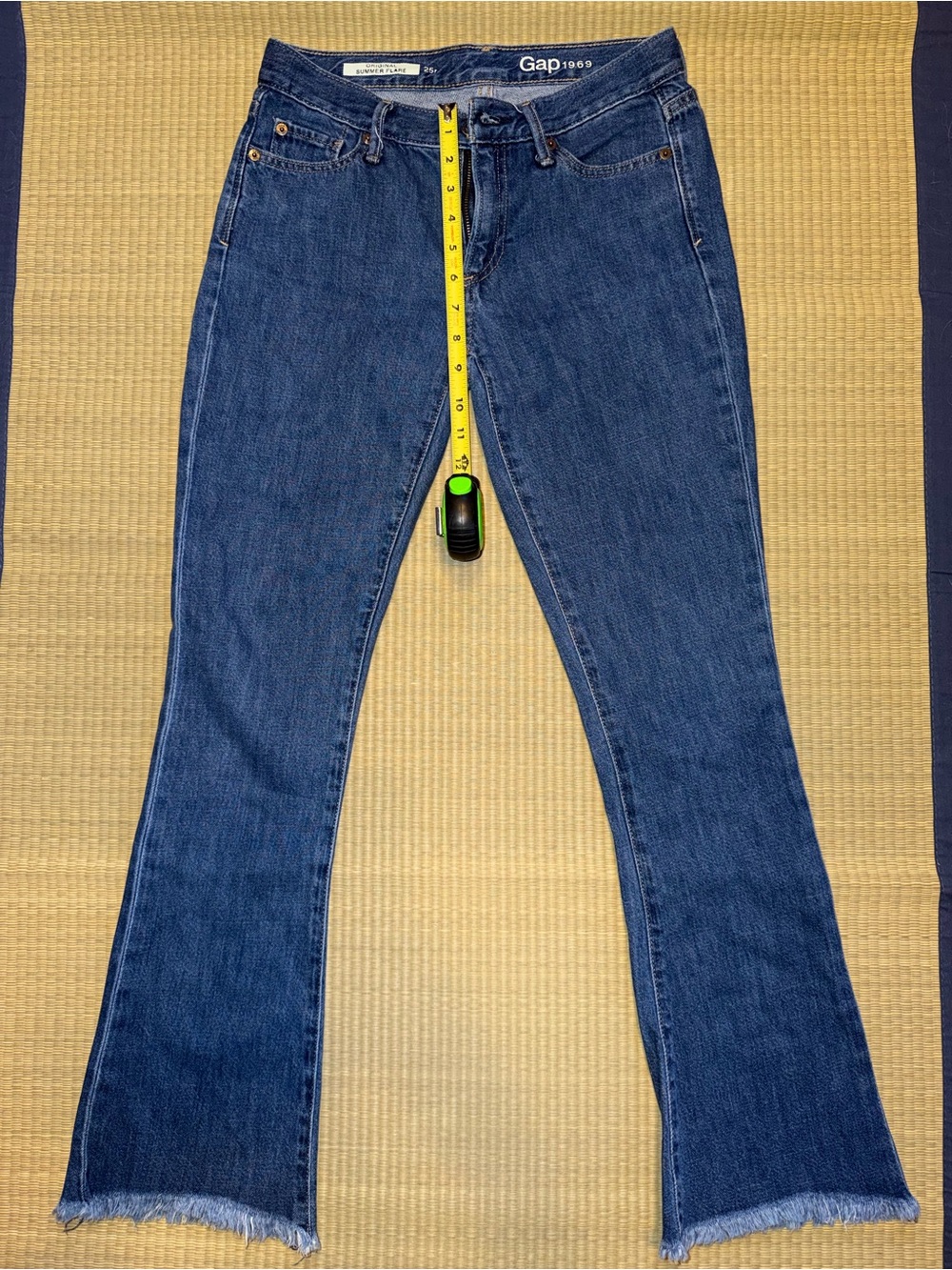 GAP Women's Indigo Flare Jeans with Raw Hem